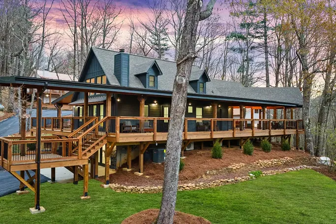 The lodge — main gathering space at The Rise Retreat